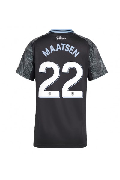 Aston Villa Ian Maatsen #22 Jalkapallovaatteet Naisten Vieraspaita 2025-26 Lyhythihainen Aston Villa Ian Maatsen #22 Jalkapallovaatteet Naisten Vieraspaita 2025-26 Lyhythihainen